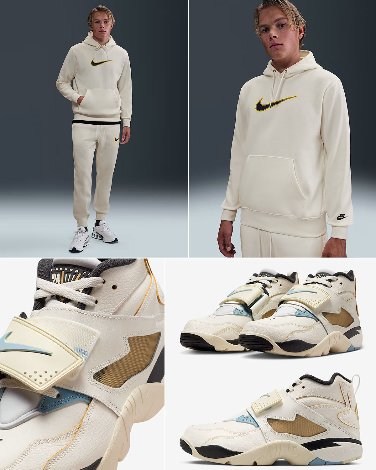 Nike Air Diamond Turf Must Be the Money Shoes Hoodie Jogger Pants Outfit