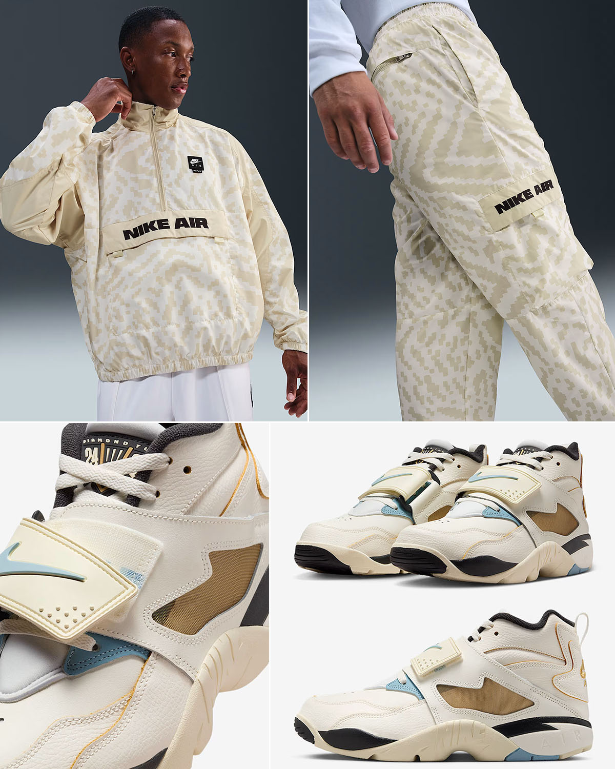 Nike Air Diamond Turf Must Be the Money Shoes Jacket Pants Outfit