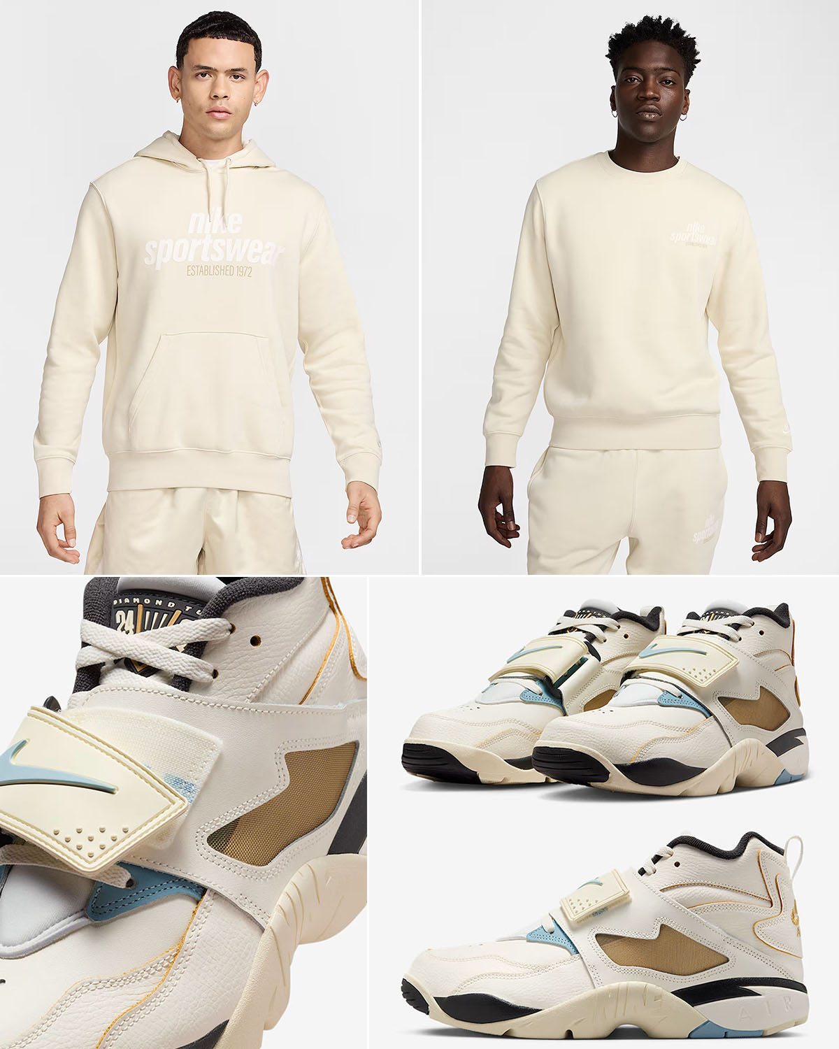 Nike Air Diamond Turf Must Be the Money x Nike Club Fleece Clothing Sweatshirt Hoodie Outfits
