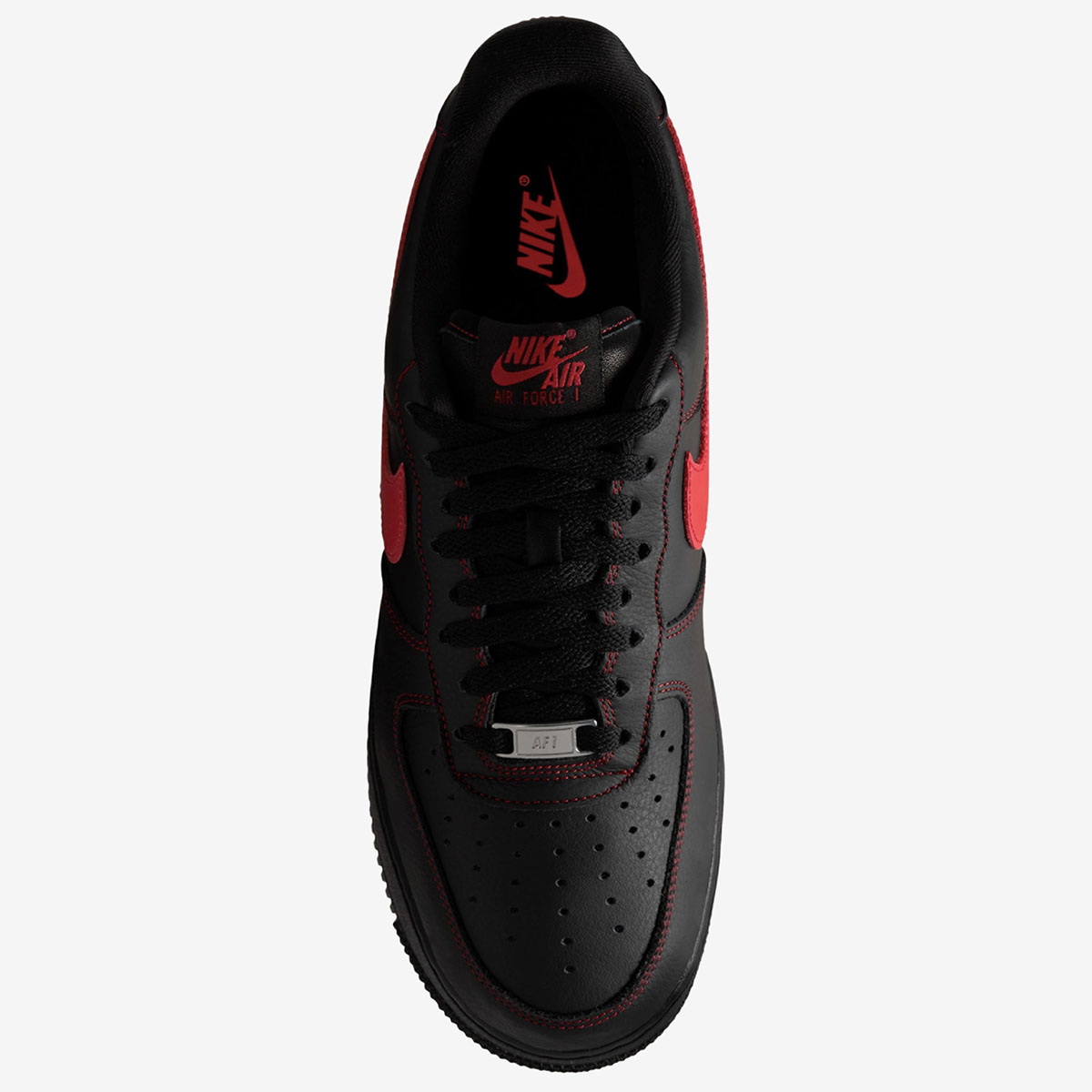 Nike Air Force 1 Low 07 LV8 Black University Red Mens Shoes 3