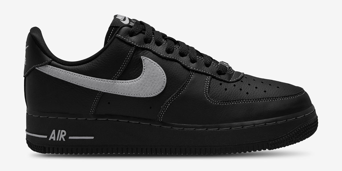Nike Air Force 1 Low 07 LV8 Black Wolf Grey Mens Shoes 1