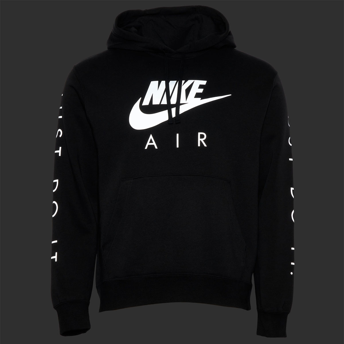 Nike Air Just Do It Mens Hoodie Black Silver 3
