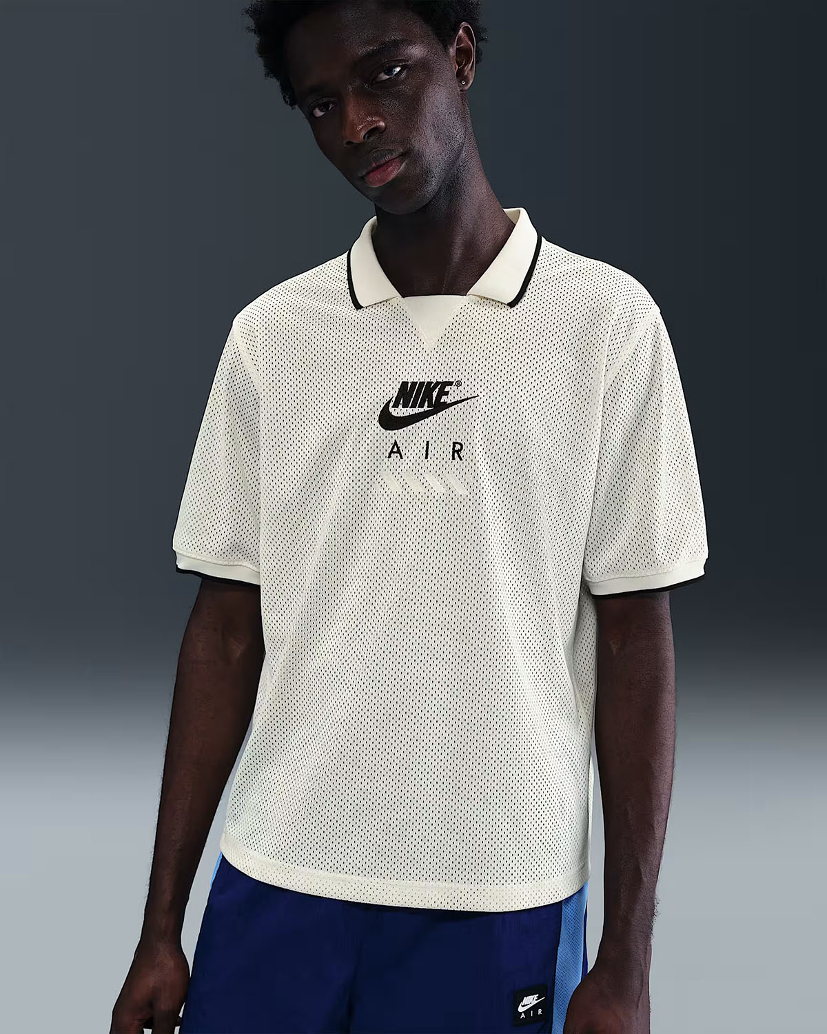 Nike Air Mens Soccer Jersey Sail Black 1