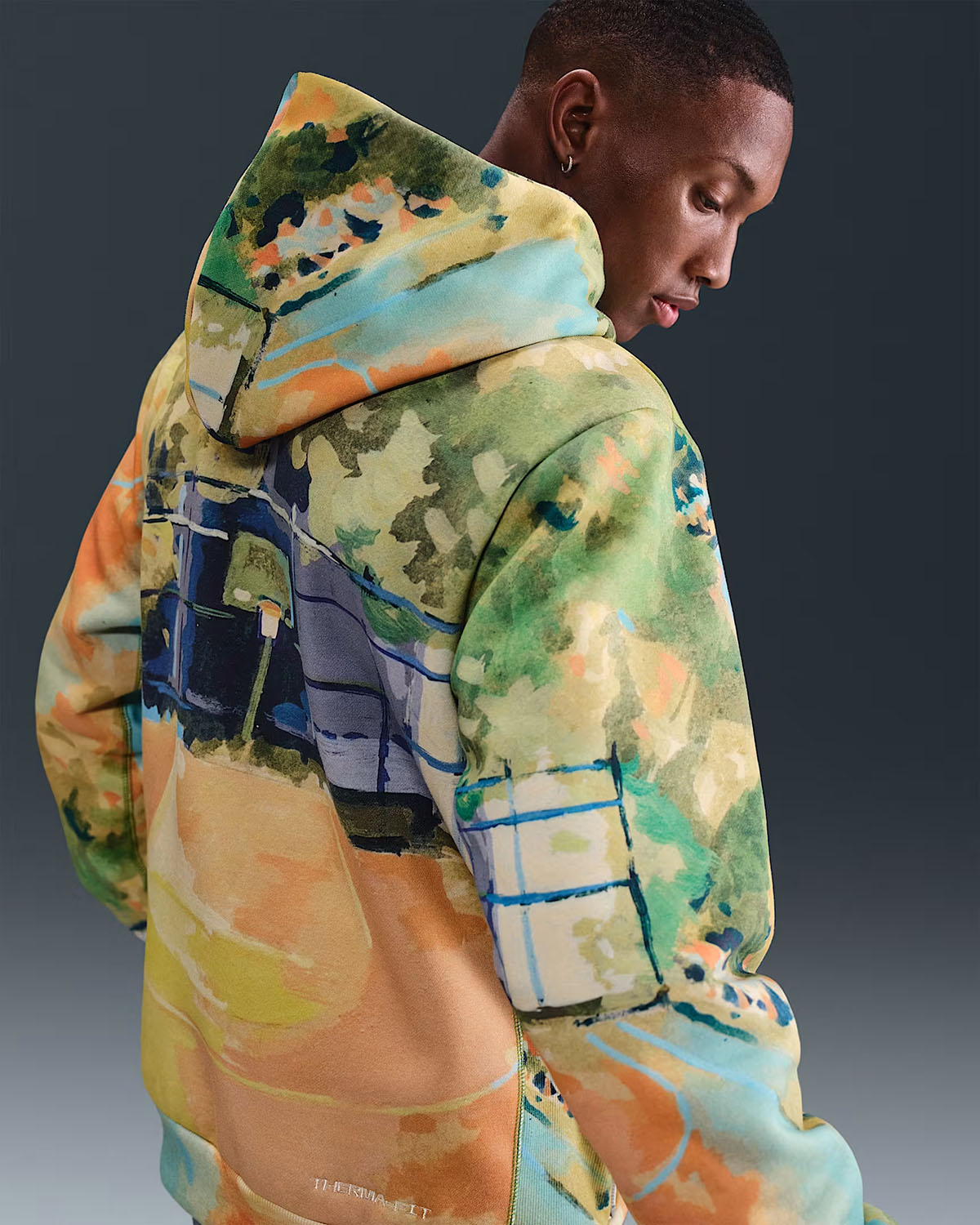 Nike Basketball Court Art Standard Issue Mens Pullover Hoodie Multi Color 2