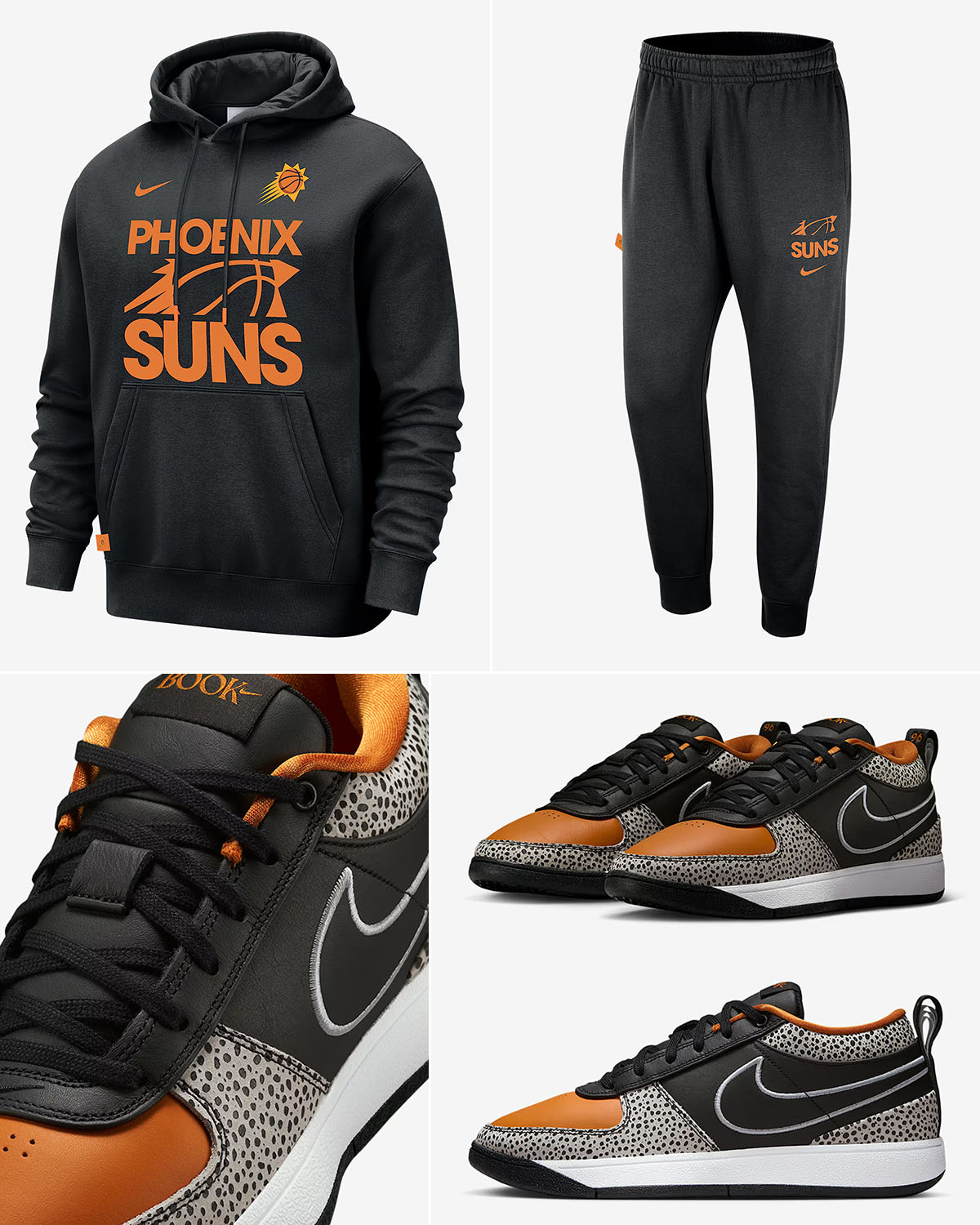 Nike Book 1 Safari x Phoenix Suns Hoodie and Jogger Pants Outfit