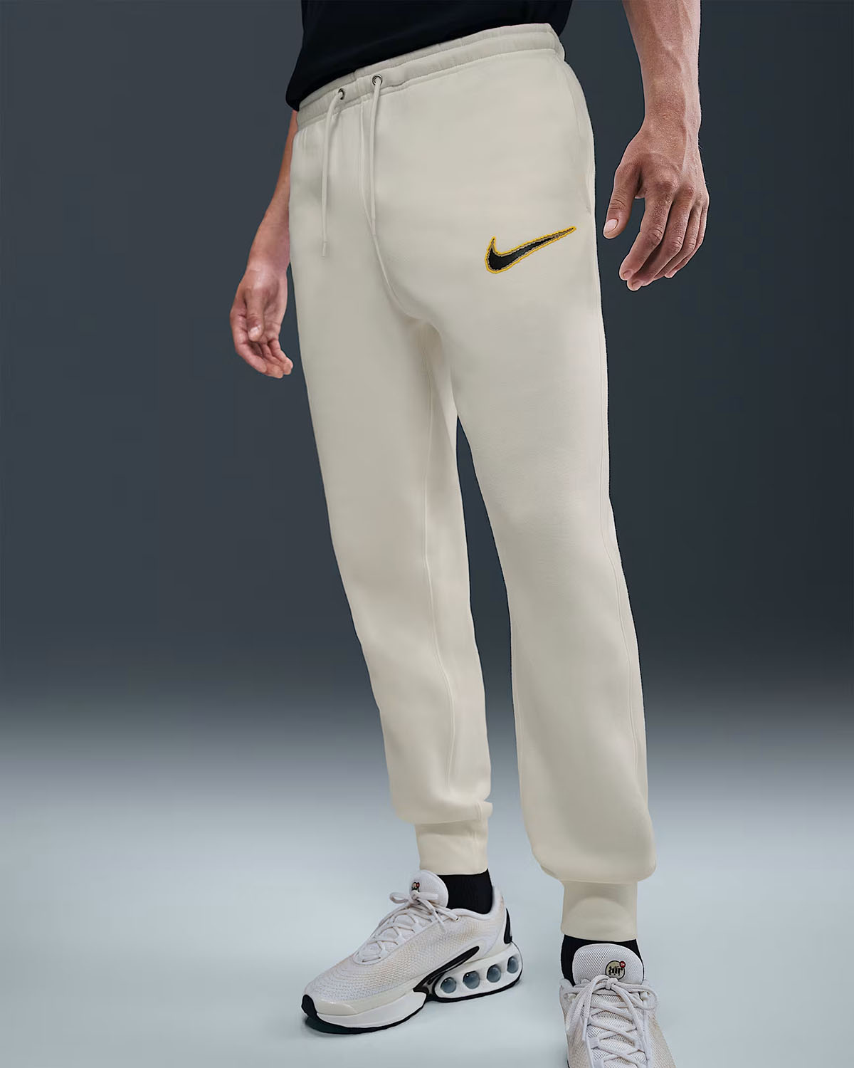 Nike Club Fleece Swoosh Mens Joggers Sail Black