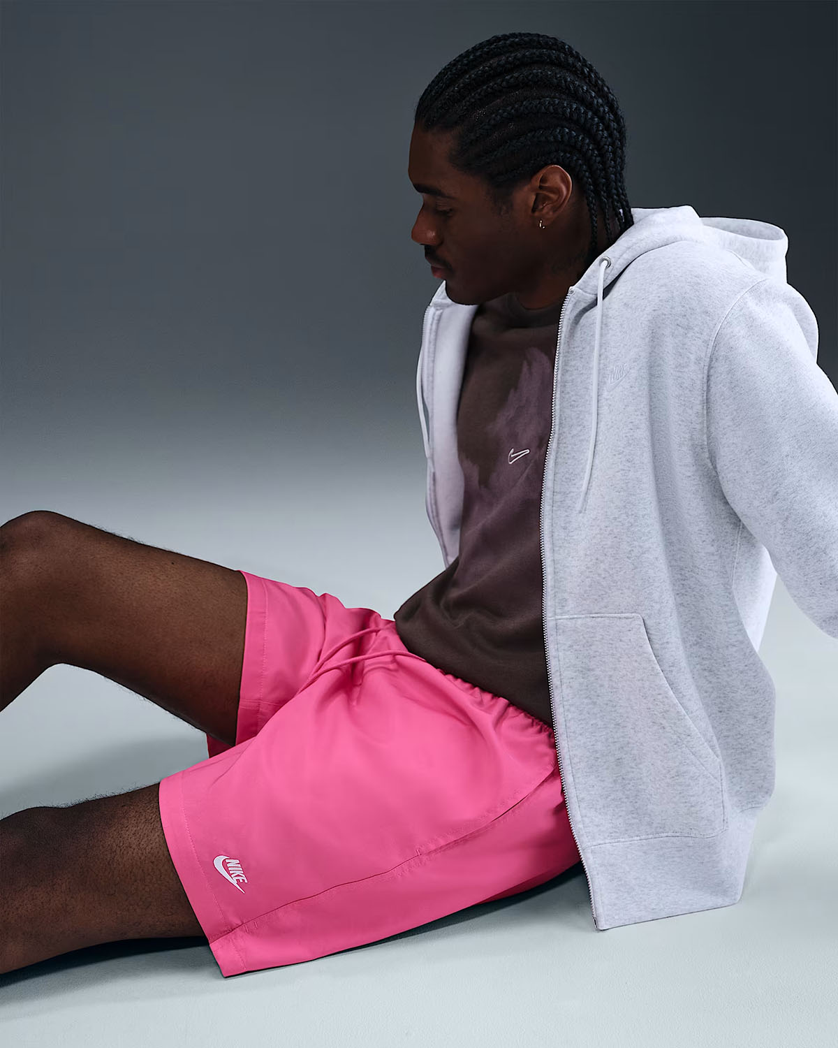 Nike Club Mens Woven Flow Shorts Playful Pink
