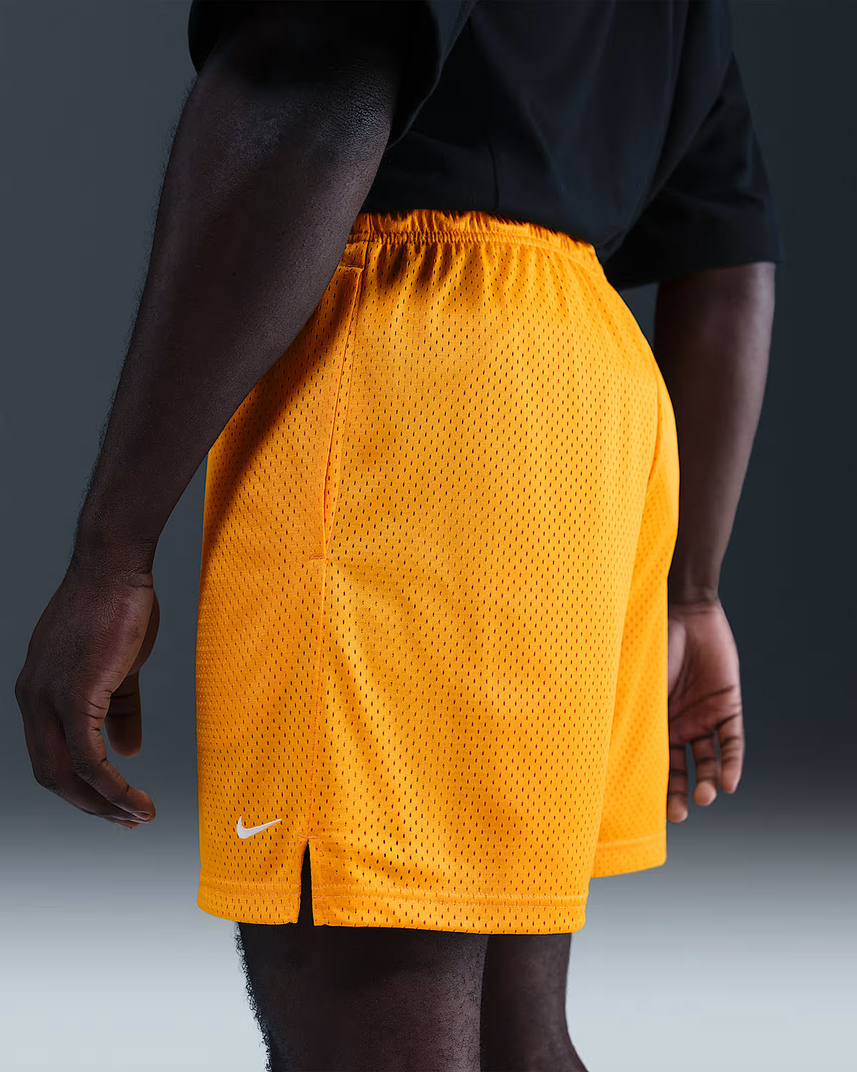 Nike Dri Fit Mesh Mens Basketball Shorts University Gold 2