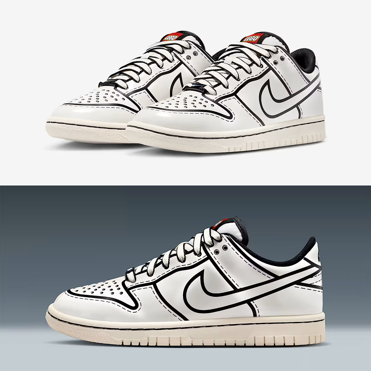 Nike Dunk Low x LEGO Big Kids Shoes IF2117-100
