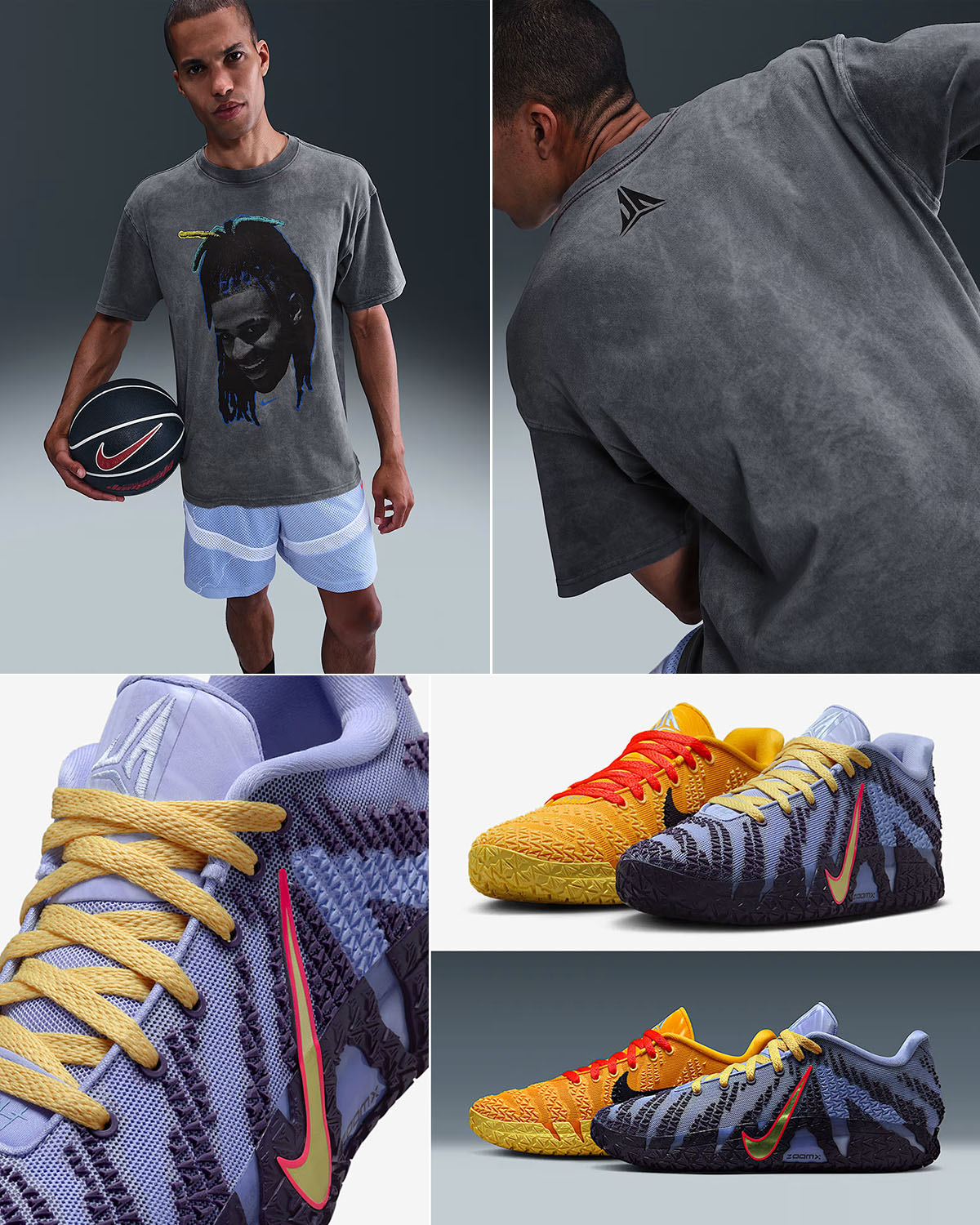 Nike Ja 3 Channel 12 Mens Shoes and Anthracite T Shirt Outfit