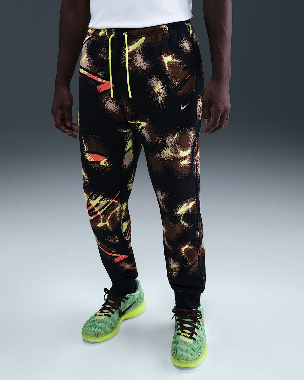 Nike Ja 3 Zombie Club Fleece Basketball Jogger Pants Light Lemon Twist