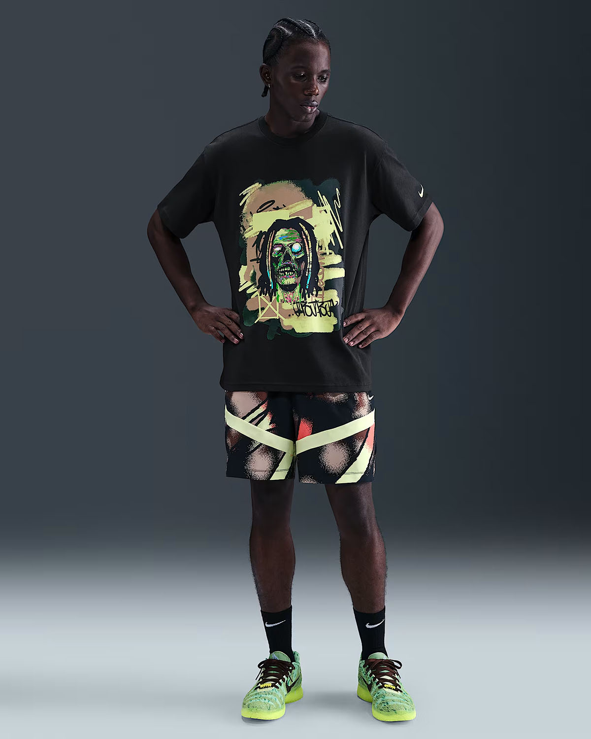 Nike Ja 3 Zombie Mens Black T Shirt and Shorts Outfit