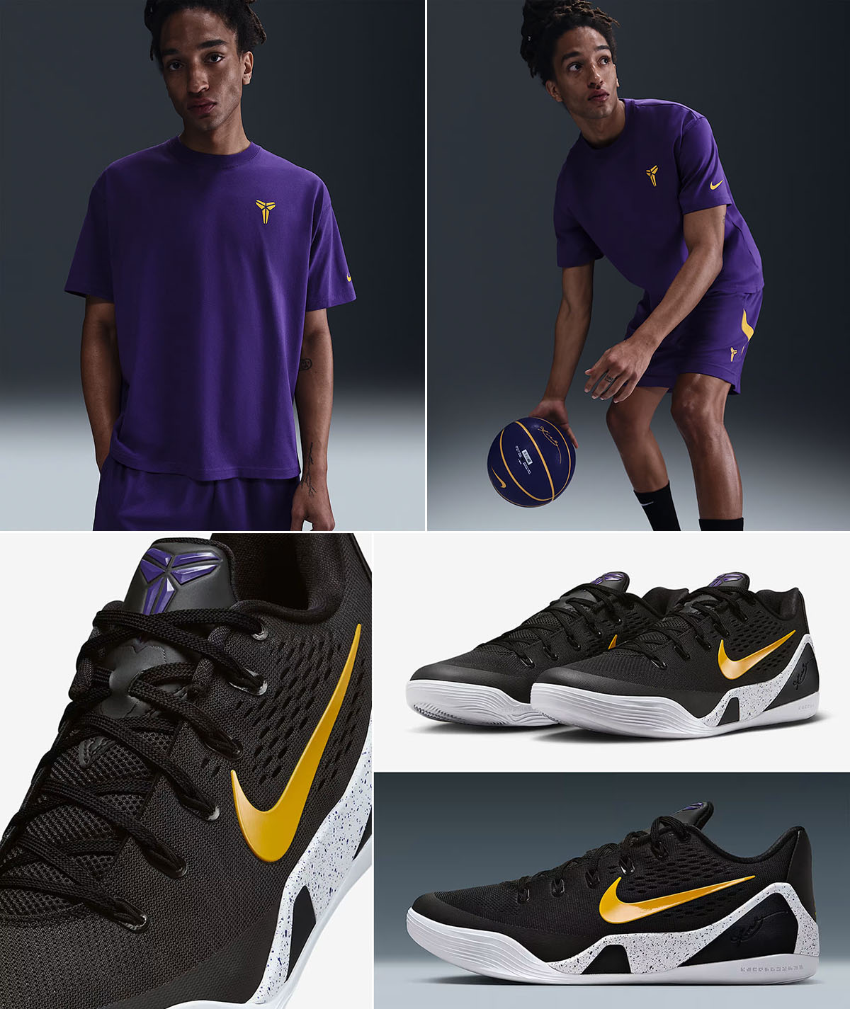 Nike-Kobe-9-Elite-Low-EM-Protro-Black-University-Gold-Lakers-Away-Outfits