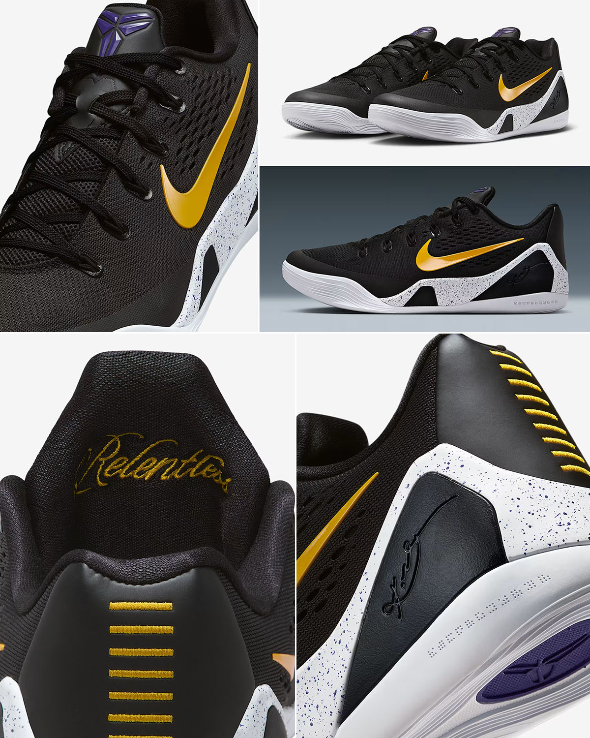 Nike Kobe 9 Elite Low EM Protro Lakers Awawy Black University Gold