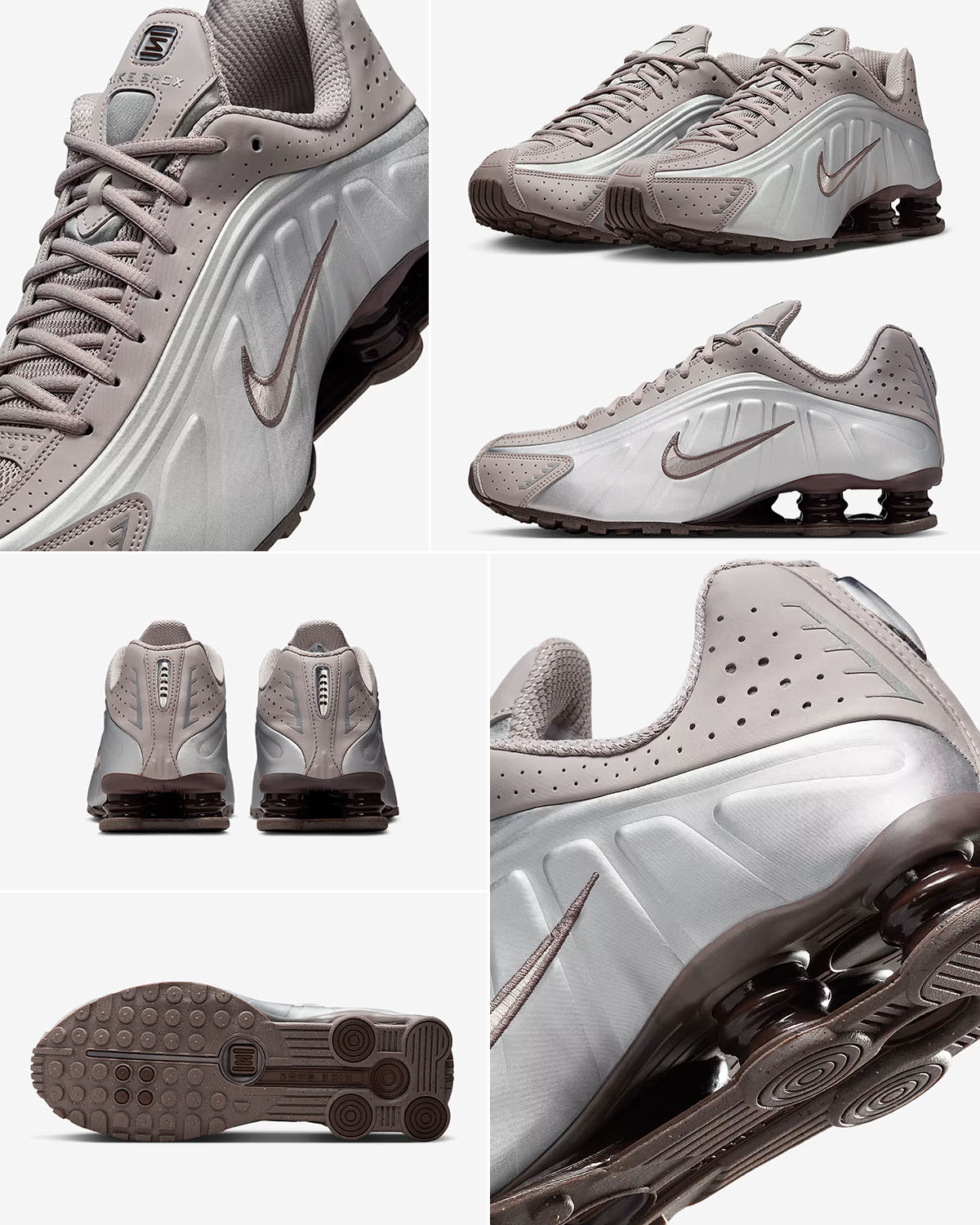 Nike Shox R4 Cave Stone College Grey