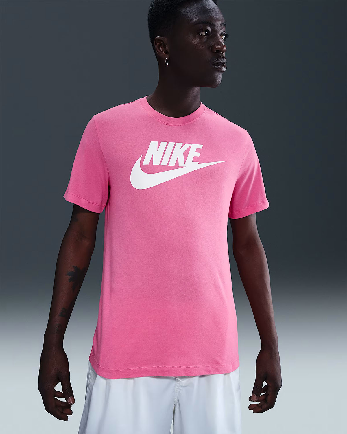 Nike Sportswear Mens Logo T Shirt Playful Pink