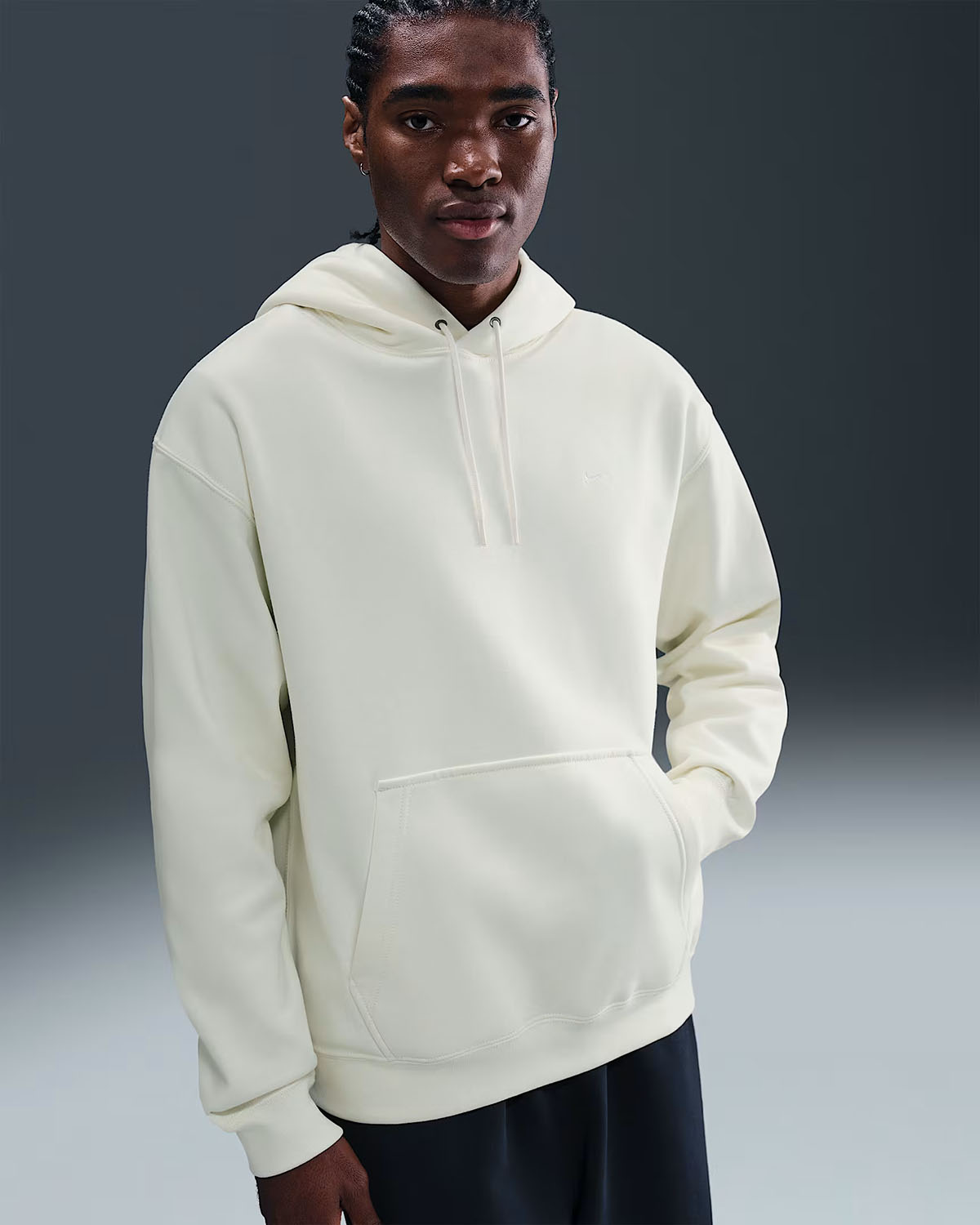 Nike Sportswear Mens Solo Swoosh Pullover Hoodie Sail 1