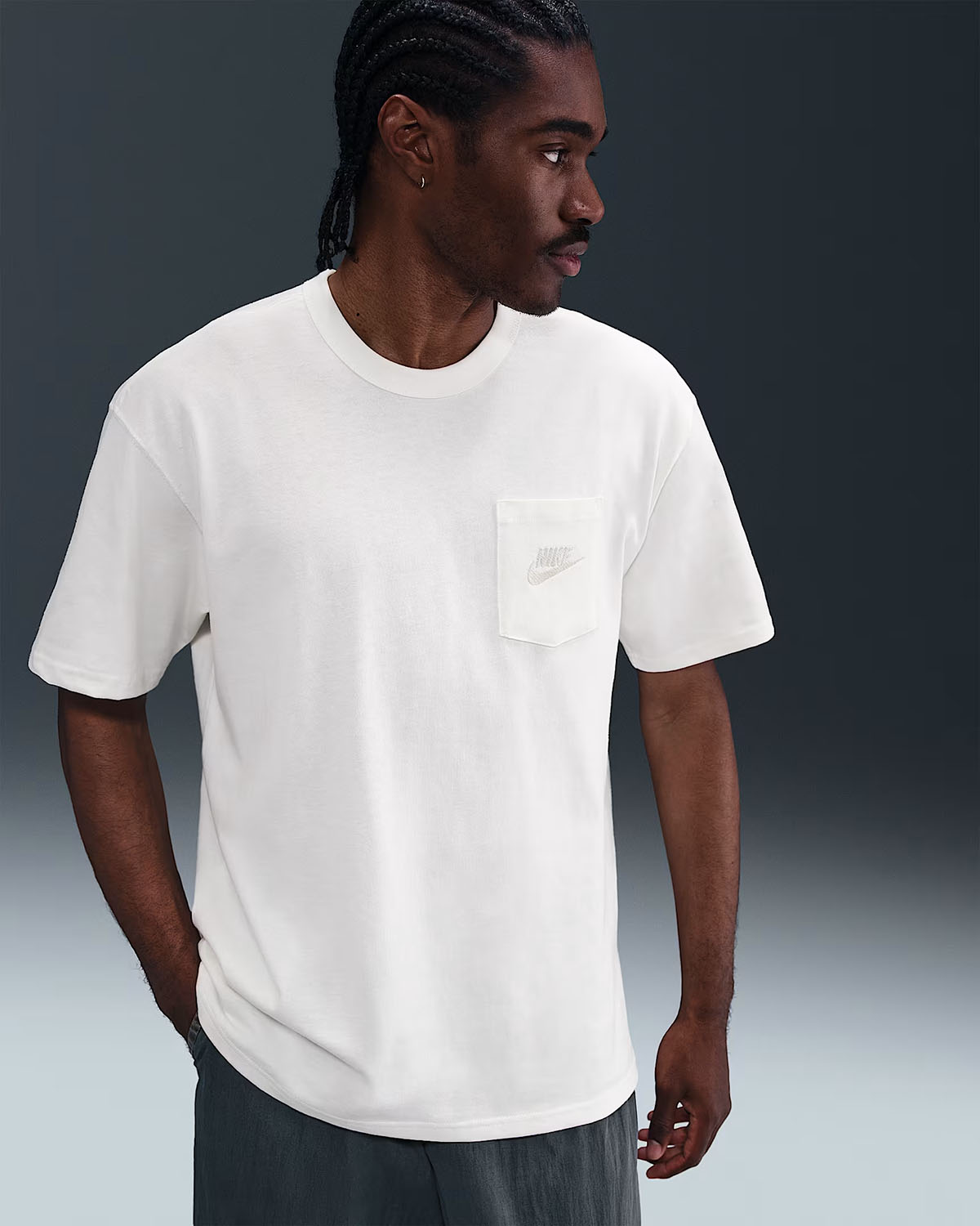 Nike Sportswear Premium Essentials Mens Pocket T Shirt Sail