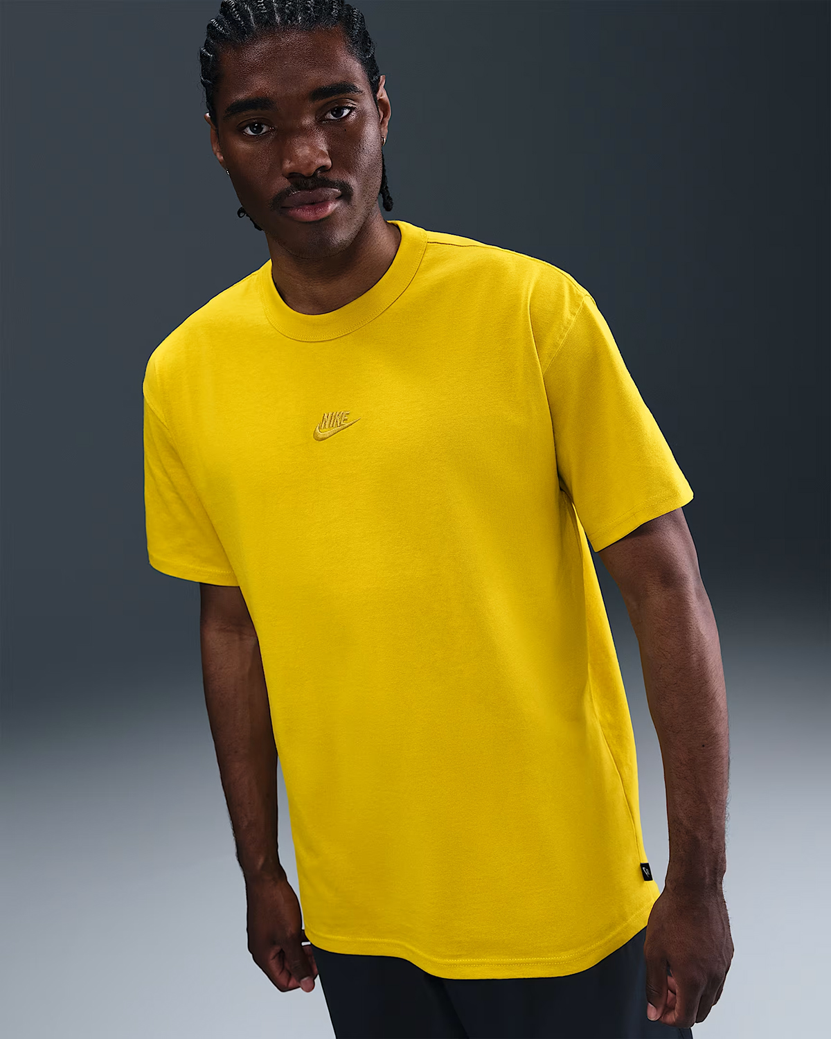 Nike Sportswear Premium Essentials Mens T Shirt Bright Citron Yellow