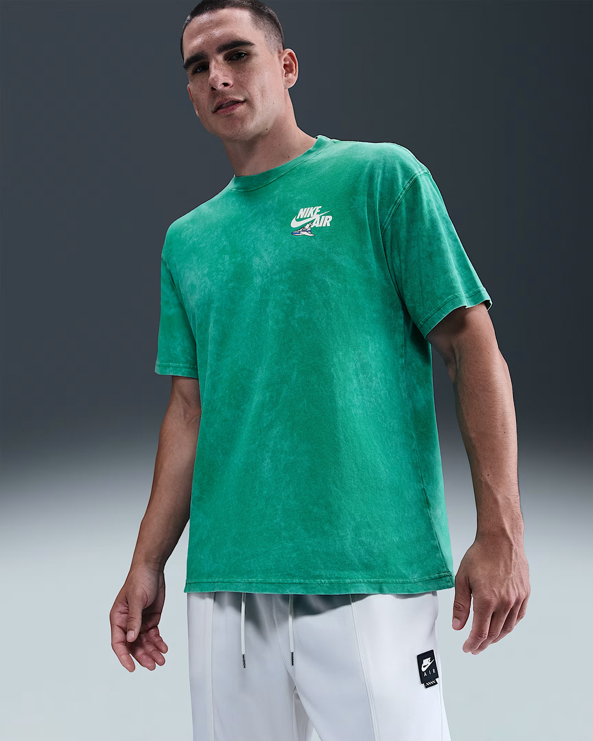Nike Sportswear Vintage Wash Mens T Shirt Stadium Green 1