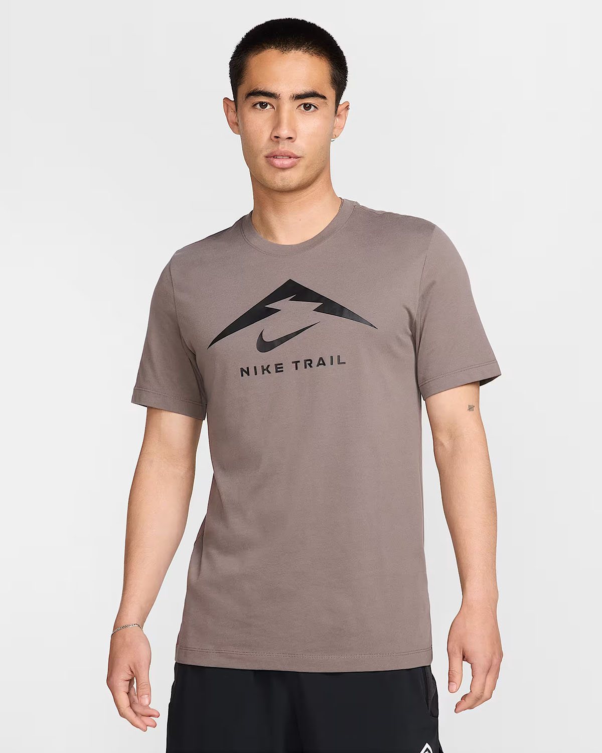 Nike Trail Mens T Shirt Cave Stone Black