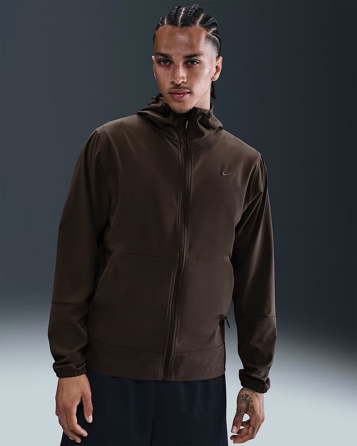 Nike Unlimited Repel Mens Hooded Jacket Baroque Brown
