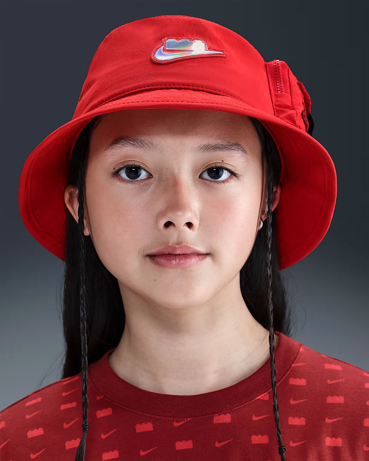 Nike x LEGO Big Kids Red Bucket Hat 1