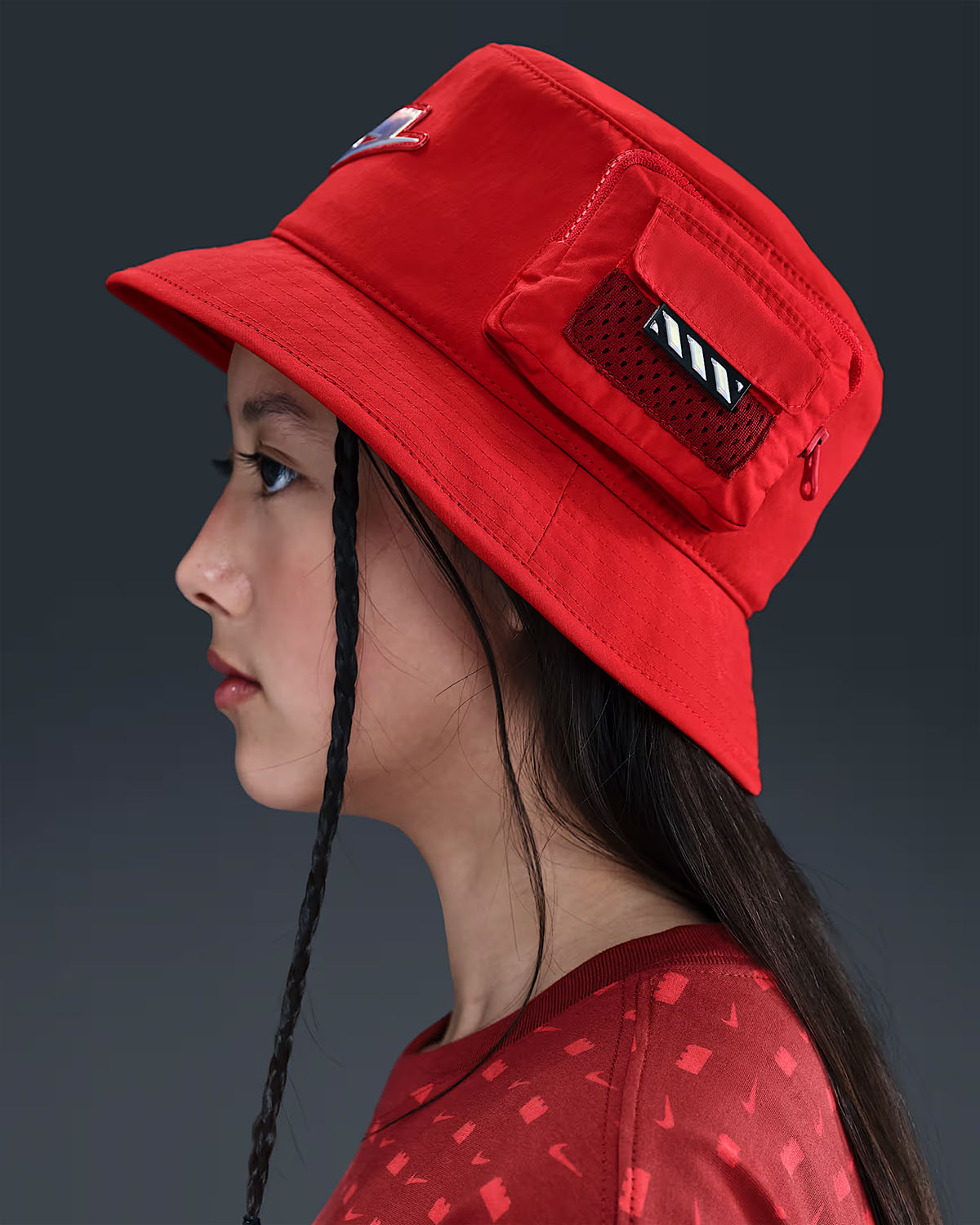 Nike x LEGO Big Kids Red Bucket Hat 2