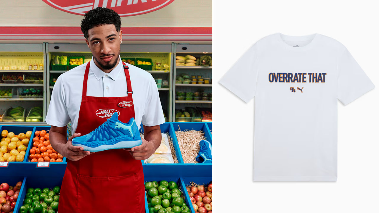 Puma Hali 1 Opal Shoes x Tyrese Haliburton Overrate That T Shirt Outfit