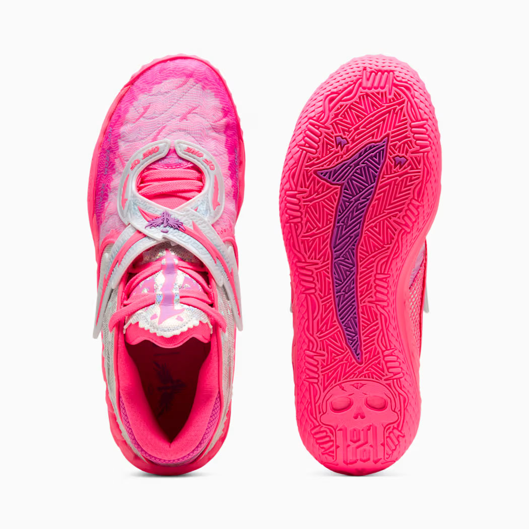 Puma Lamelo Ball MB05 World Tour Pink Mens Basketball Shoes 4