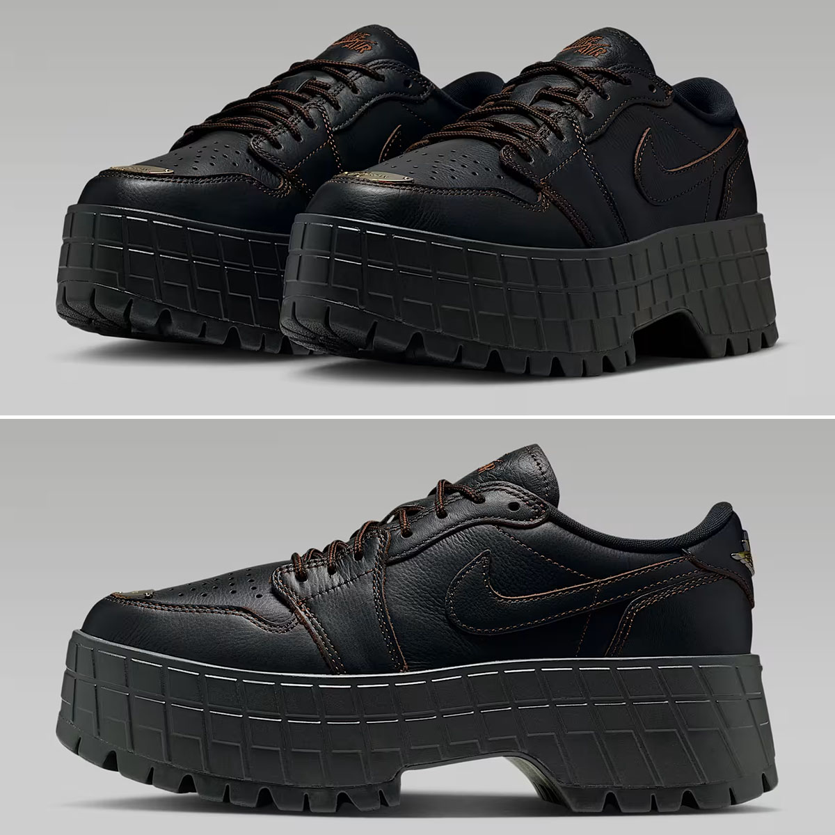 Air Jordan 1 Brooklyn Low Black Cacao Wow Womens Shoes HF3184-002