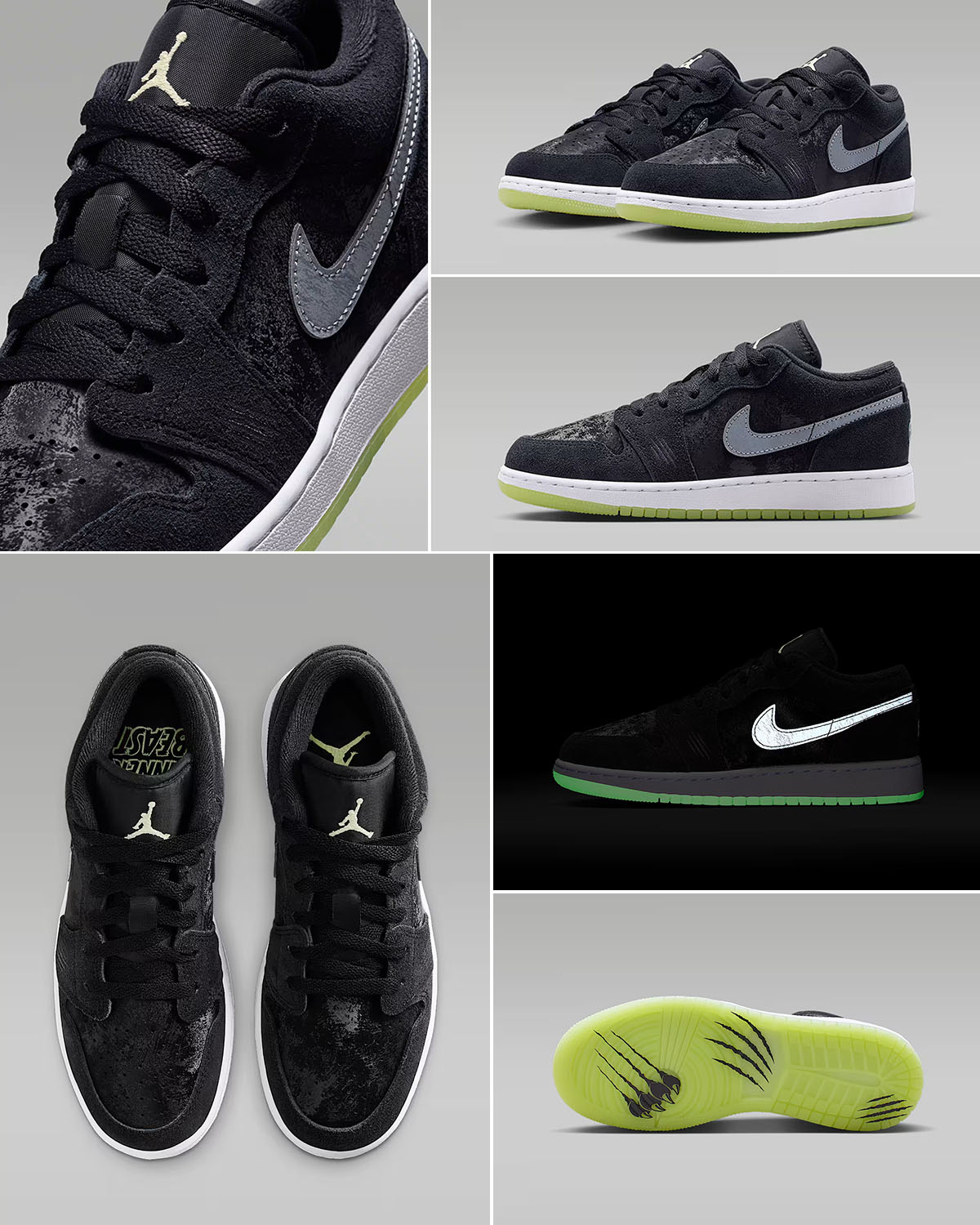 Air Jordan 1 Low GS Kids Inner Beast Shoes