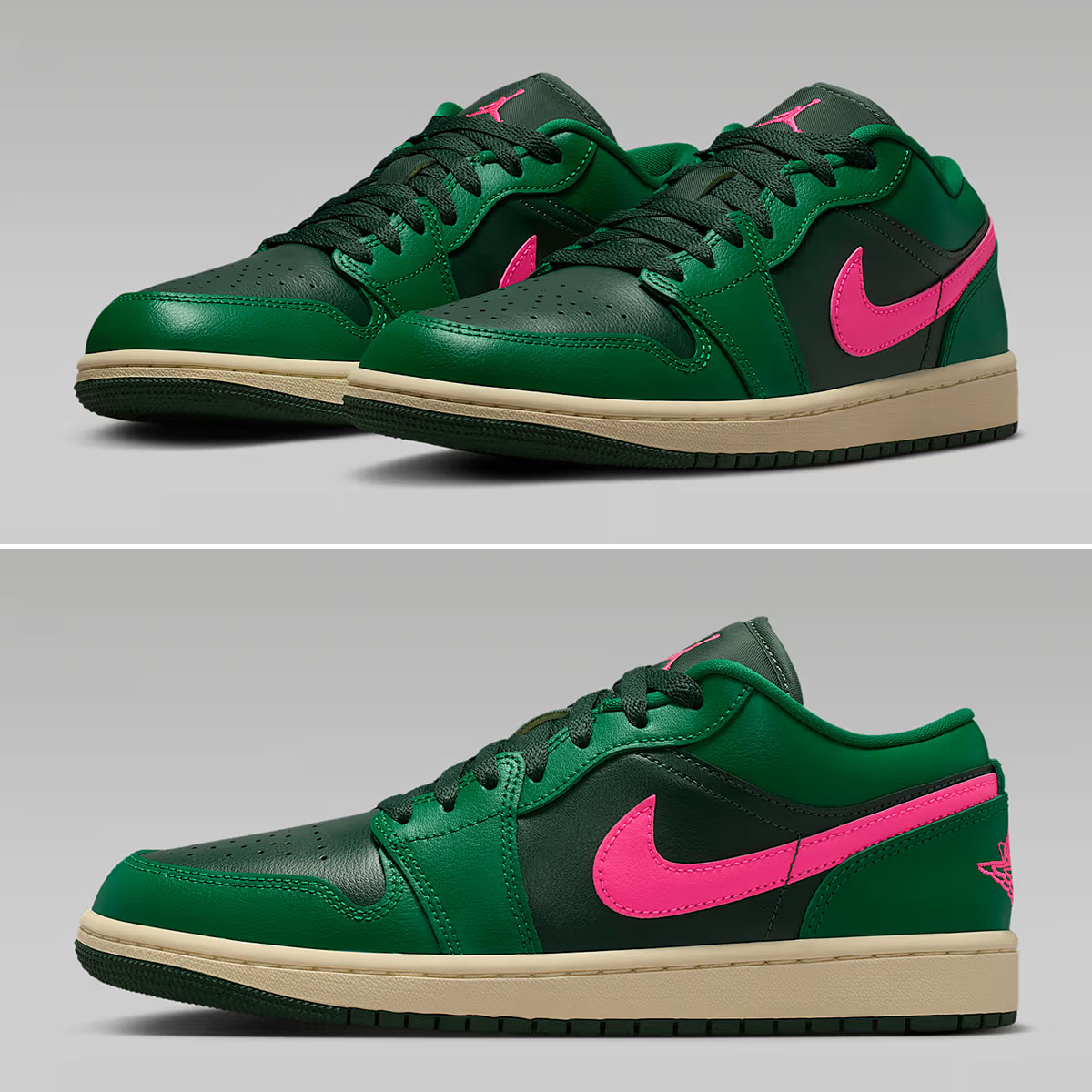 Air Jordan 1 Low Malachite Pink Blast Coconut Milk Fir Womens Shoes DC0774-300