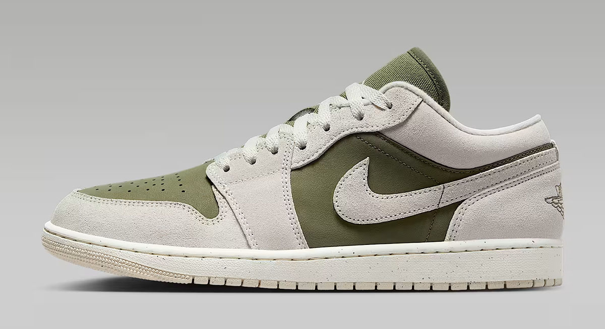 Air Jordan 1 Low Medium Olive Light Orewood Brown Mens Shoes 2