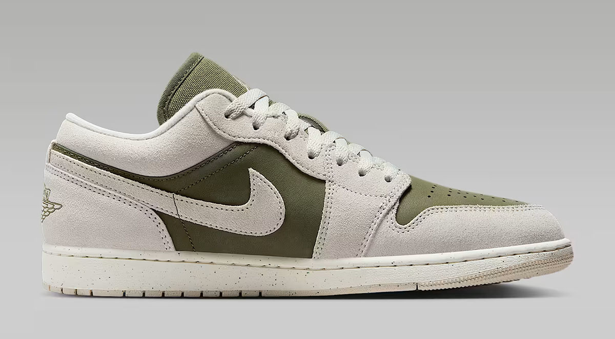 Air Jordan 1 Low Medium Olive Light Orewood Brown Mens Shoes 3