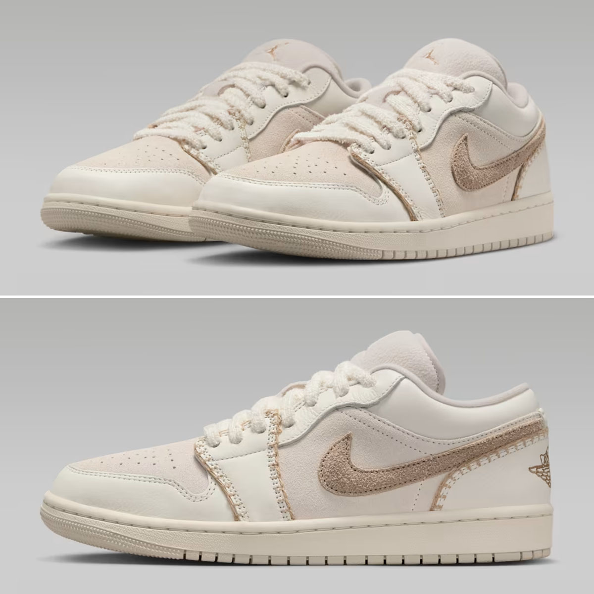 Air Jordan 1 Low SE Light Orewood Brown Hemp Sail Womens Shoes HV4268-120