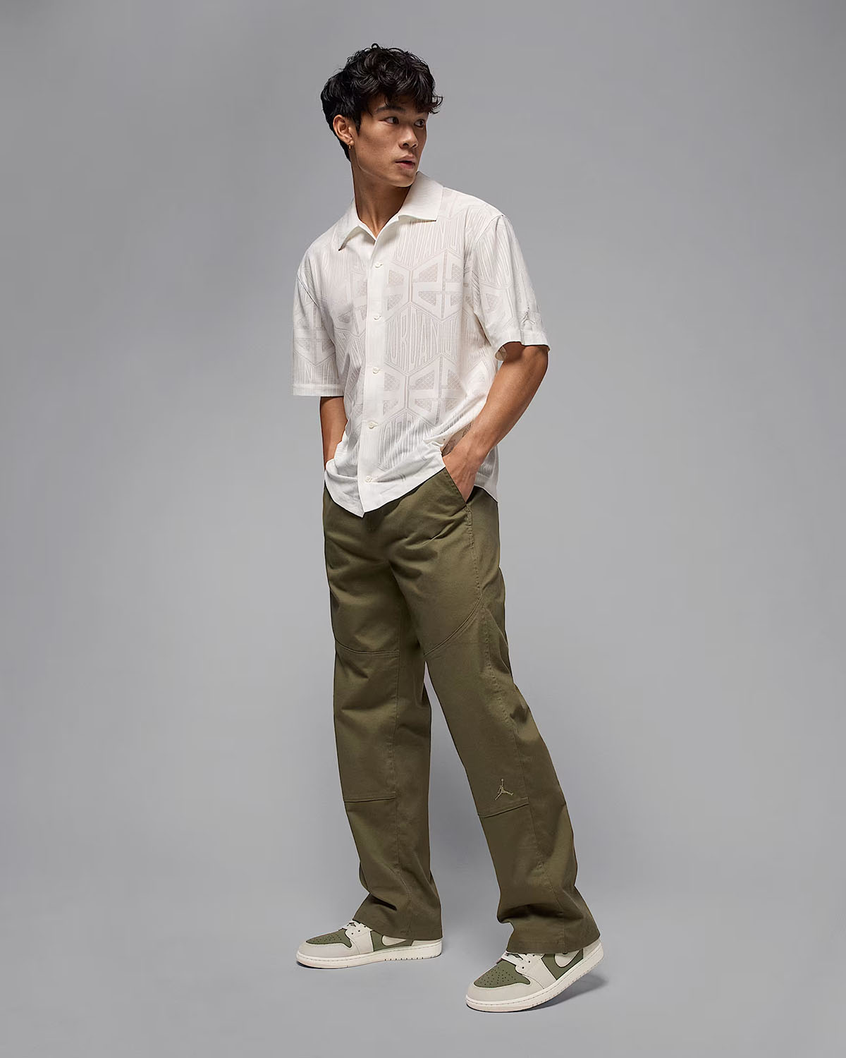 Air Jordan 1 Low SE Medium Olive Light Orewood Brown Mens Shoes and Outfit