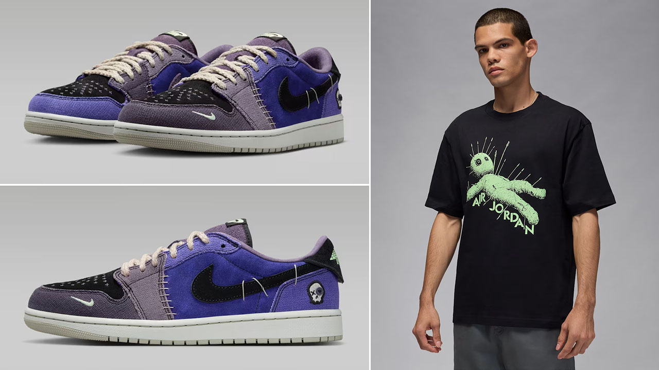 Air Jordan 1 Low Zion Voodoo Alternate Sneakers and Shirt Outfit
