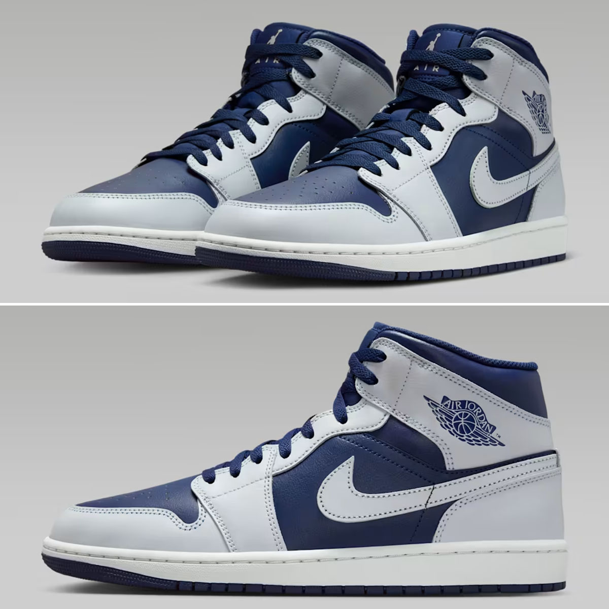Air Jordan 1 Mid Blue Void Pure Platinum Mens Shoes DQ8426-403