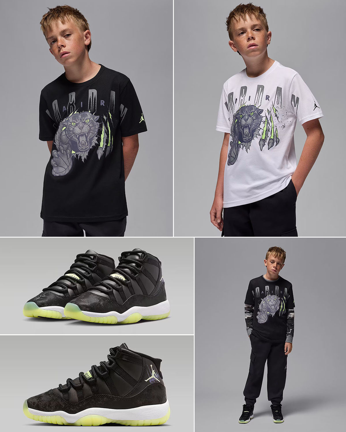 Air Jordan 11 GS Inner Beast Kids Shoes and Shirt Outfit