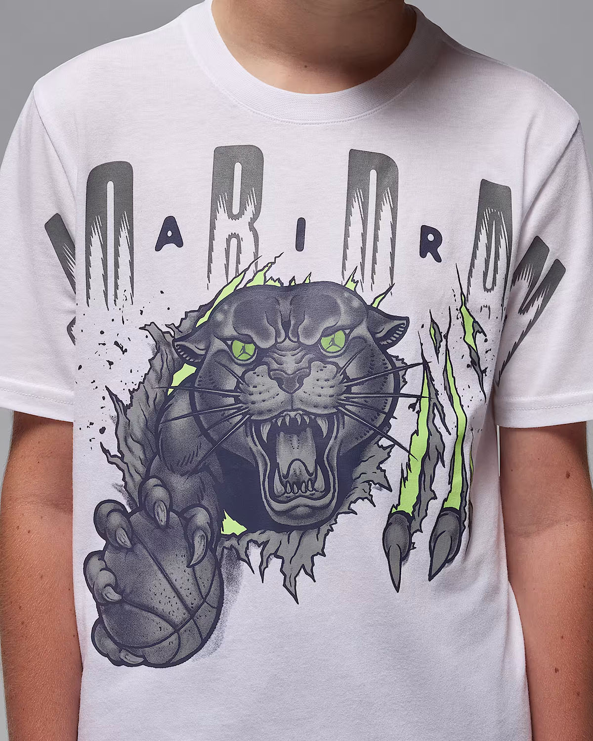 Air Jordan 11 GS Kids Inner Beast Sneaker School Boys Panther T Shirt White 2