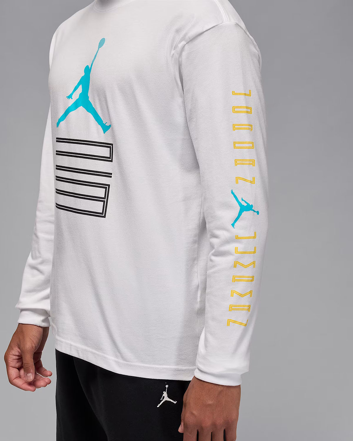 Air Jordan 11 Gamma 2025 Mens Long Sleeve T Shirt White Gamma Blue 2