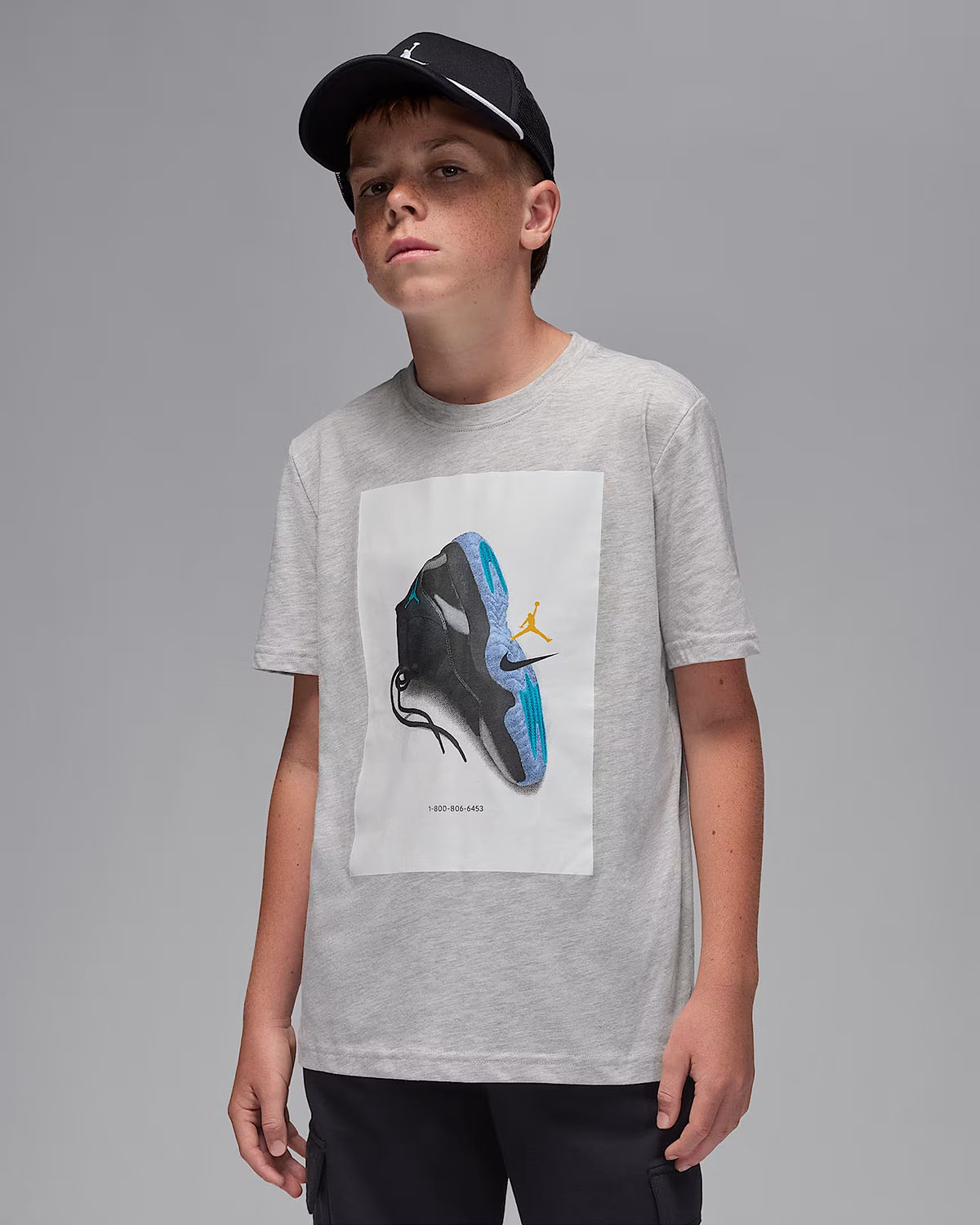 Air Jordan 11 Gamma Blue 2025 Big Kids Grey T Shirt Boys Grade School 1