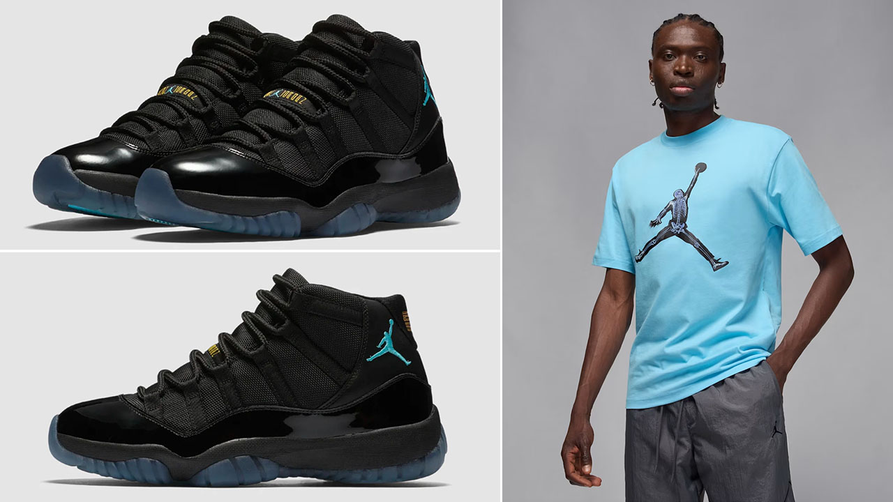 Air Jordan 11 Gamma Blue 2025 x Jordan Jumpman X Ray T Shirt Outfit