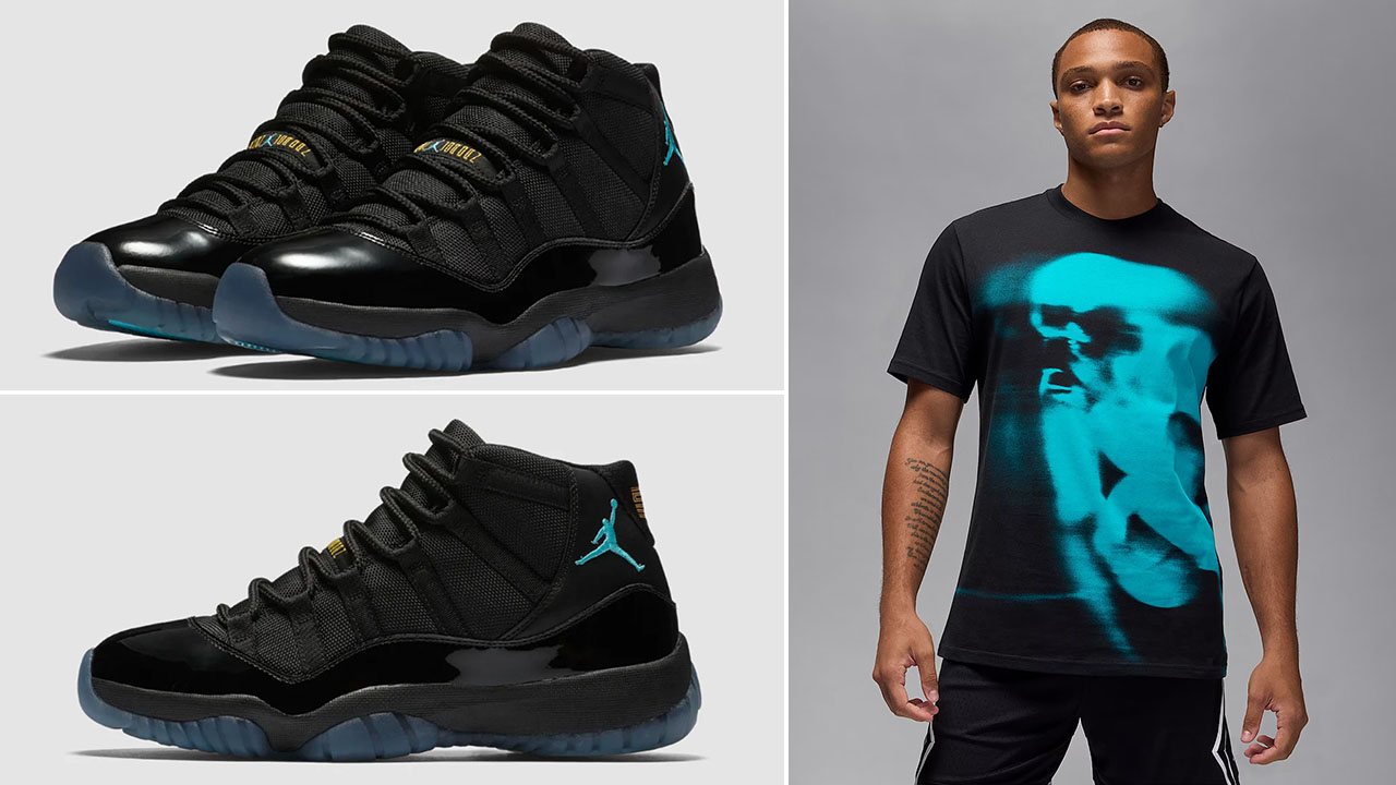 Air Jordan 11 Gamma Blue 2025 x Jordan Sport Mens Dri FIT Short Sleeve Top Black Gamma Blue Outfit