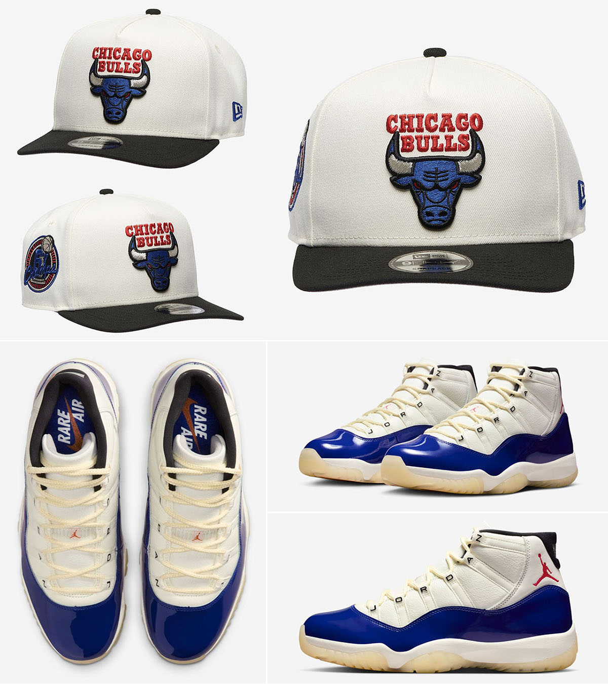 Air Jordan 11 Rare Air New Era Bulls Hat Snapback Cap to Match Sneakers