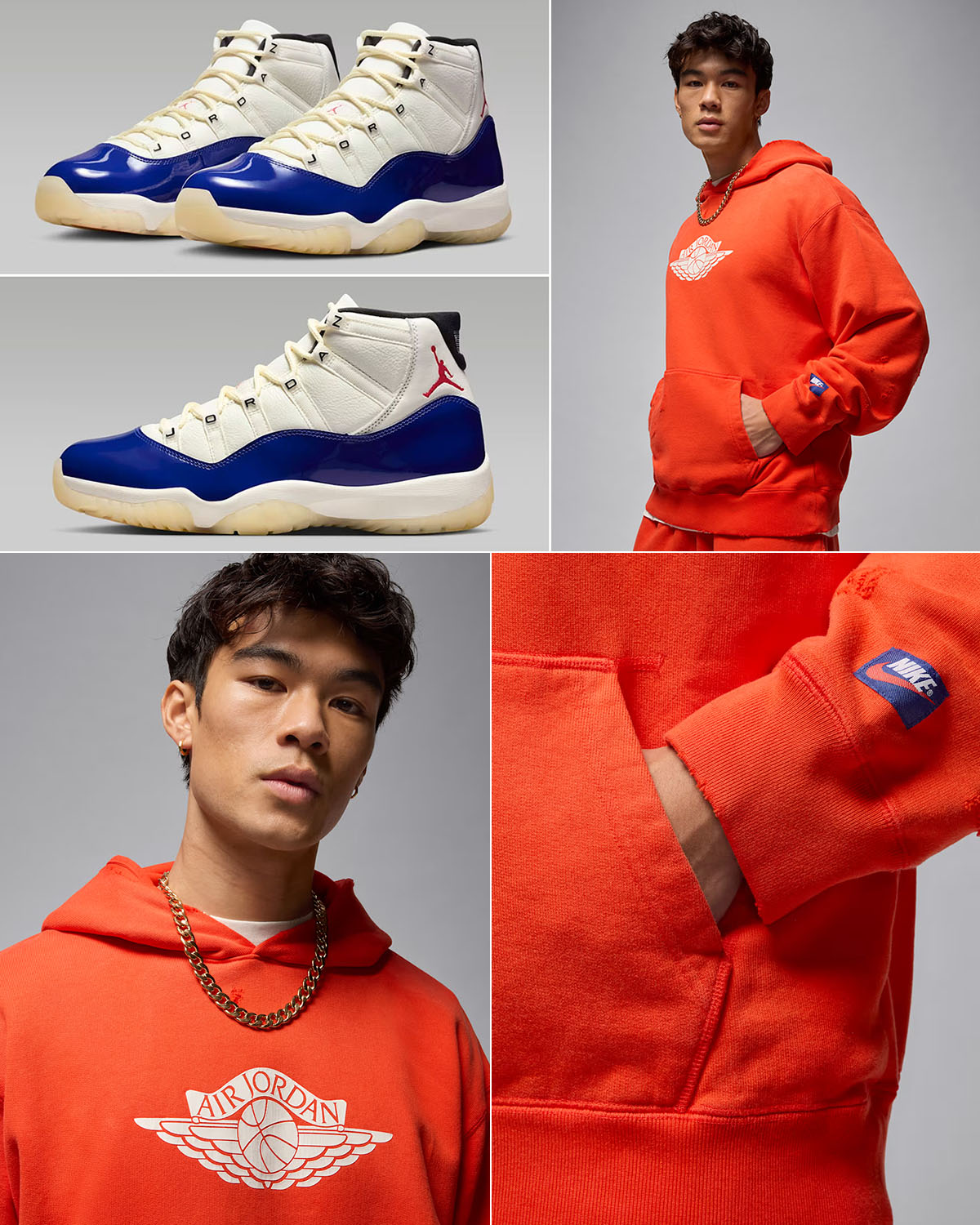 Air Jordan 11 Rare Air Shoes x Jordan Rare Air Red Hoodie and Pants Outfit