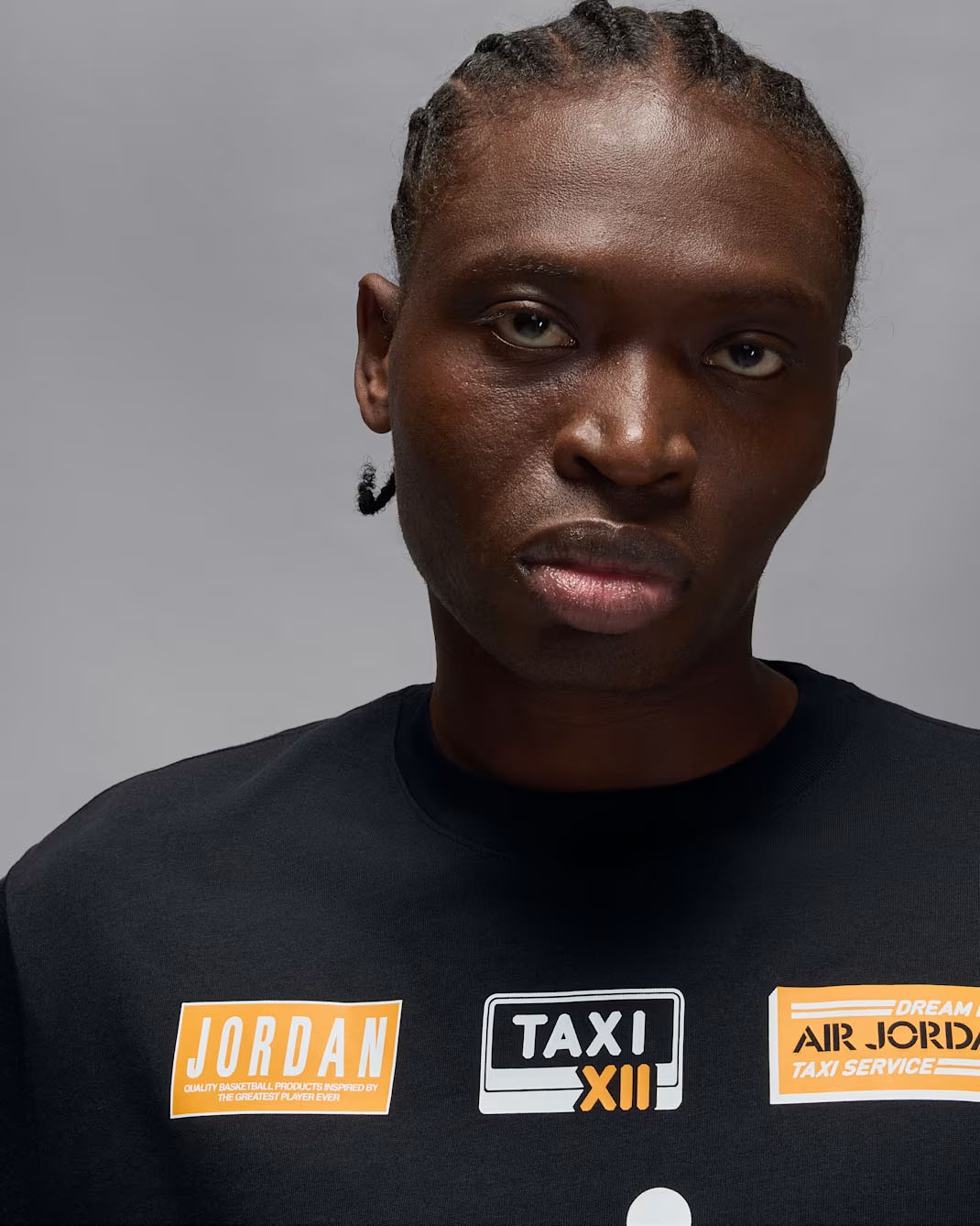 Air Jordan 12 Taxi 2025 Mens T Shirt Black 1