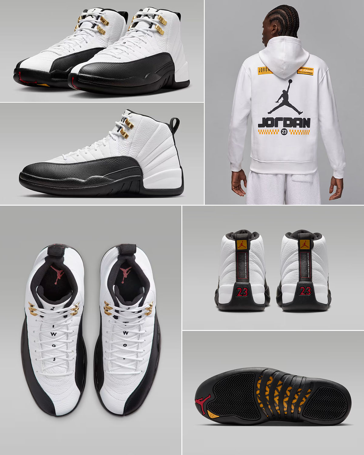 Air Jordan 12 Taxi 2025 Sneakers and Hoodie