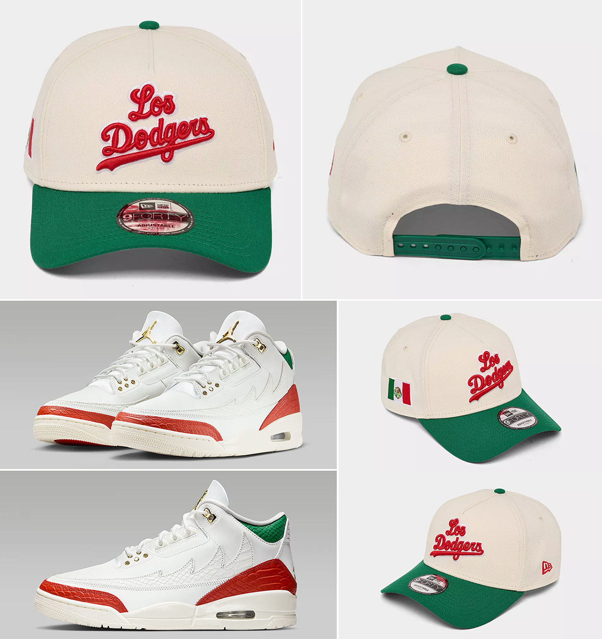 Air Jordan 3 Mexico El Vuelo New Era Dodgers Hat Snapback Cap